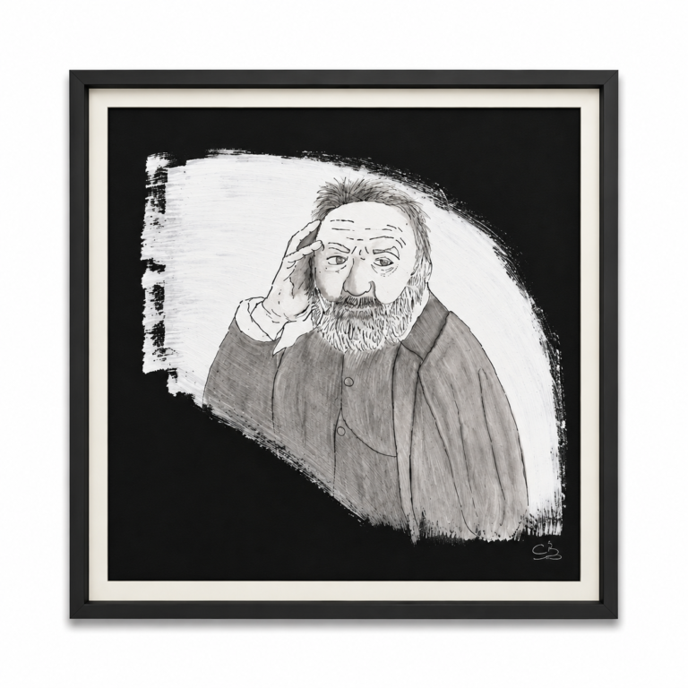 Hugo — œuvre de Cyril Lombard — 40 × 40 cm