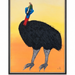 Le Casoar — œuvre de Cyril Lombard — 78 × 58 cm