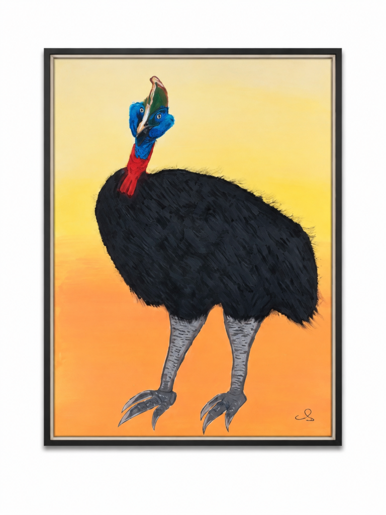 Le Casoar — œuvre de Cyril Lombard — 78 × 58 cm
