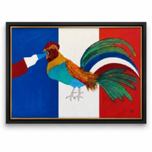 Vive la France — œuvre de Cyril Lombard — 70 × 50 cm