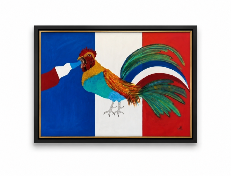 Vive la France — œuvre de Cyril Lombard — 70 × 50 cm
