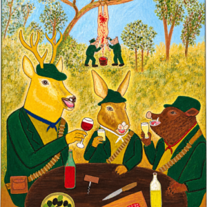 Chasse à l'homme — 75 × 55 cm