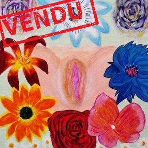Le Paradis perdu, peinture de Cyril Lombard avec bandeau VENDU