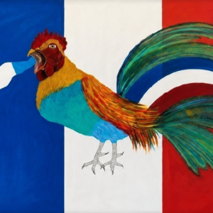 Vive la France — œuvre de Cyril Lombard — 70 × 50 cm